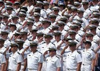 Sailors saluting